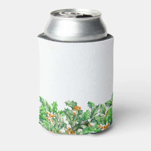 90th Birthday Holly December Birth Flower Custom 缶クーラー (缶裏面)