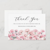 90th Birthday Holly January Birth Flower Custom サンキューカード (正面/裏面)