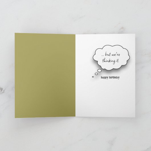 90th Birthday Humor Bluebirds On a Fence Post カード (内部)