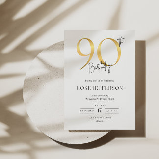 90th Birthday Invitation 招待状