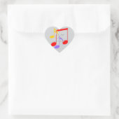 90th Birthday Music Notes  Heart Sticker ハートシール (バッグ)