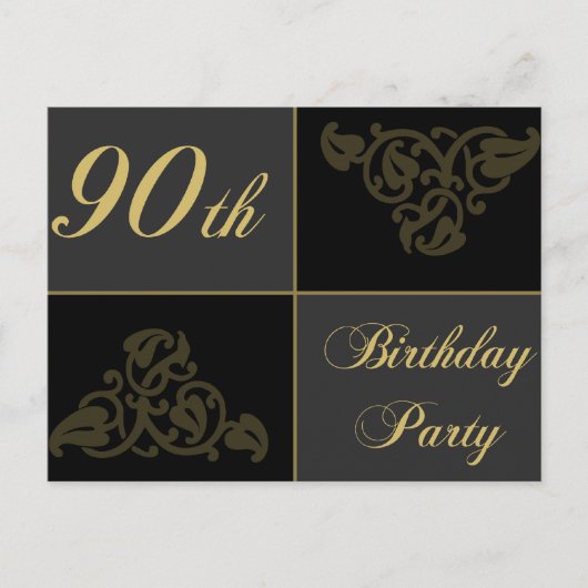 90th Birthday Partyの資料 インビテーションポストカード (正面)