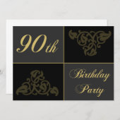 90th Birthday Partyの資料 招待状 (正面/裏面)
