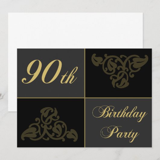 90th Birthday Partyの資料 招待状 (正面/裏面)