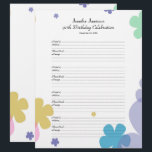 90th Birthday Partyゲストブックサインインページ<br><div class="desc">この8.5インチx 11インチのフィラーカスタマイズページは、黒いレタリングを持つフェスティバルフローラデザインでパーソナライズされた、バインダースタイル90th Birthday Party Memory BooksまたはGuest Booksを埋めるのに最適である。このノートブックのフィラー紙は、名前の変更、イベントのタイトルの変更、日付の削除または変更をパーソナライズする簡単である。ページは事前にフォーマットされており、参加者は連絡サインイン時に情報とメッセージを追加でき、ページごとに4つの名前を付けることができます。バインダーに合うように穴を開ける必要がある。All Rights Reserved © 2014 Alan & Marcia Socolik</div>