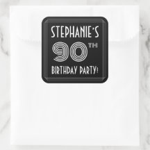 90th Birthday Party:アールデコスタイルと名前をカスタムする