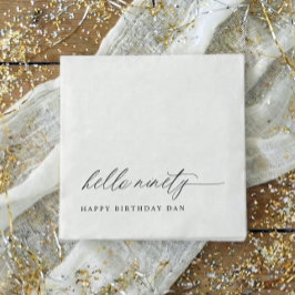 90th Birthday Party Hello 90 Modern Milestone スタンダードカクテルナプキン