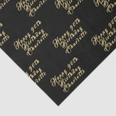 90th Birthday Party Name Black Modern Pattern 薄葉紙 (詳細)