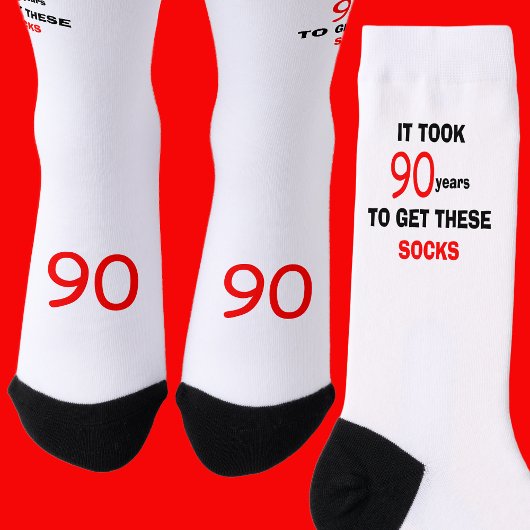90th Birthday Socks Men Funny ソックス