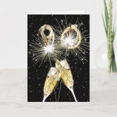 90th Birthday Sparklers and Champagne Toast カード (正面)