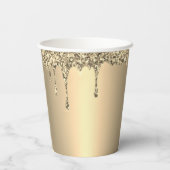 90th Ninety Elegant Birthday Party Gold 紙コップ (裏面)