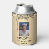 90th Ninety Elegant Birthday Party Gold 缶クーラー (缶正面)