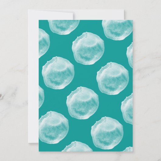 90th Ocean Teal Bubble Birthday Party Invitation 招待状 (裏面)
