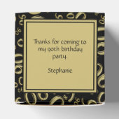 90th Thank You誕生日ブラック/金ゴールド番号パターン フェイバーボックス (上部)