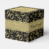 90th Thank You誕生日ブラック/金ゴールド番号パターン フェイバーボックス (裏面サイド)