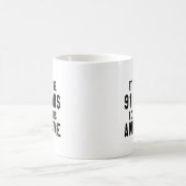 91の誕生日のデザイン コーヒーマグカップ (中央)