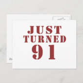 91ジャストターン誕生日 ポストカード (正面/裏面)