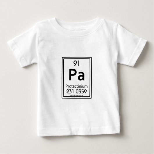 91プロトアクチニウム ベビーTシャツ (正面)