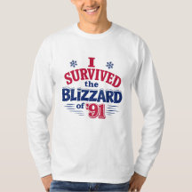 '91年のブリザードを乗り越えたTシャツ