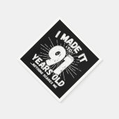 91歳の皮肉ミームおもしろい91誕生日 スタンダードカクテルナプキン (角)