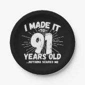 91歳の皮肉ミームおもしろい91誕生日 ペーパープレート (正面)