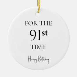 91歳の誕生日おめでとう セラミックオーナメント