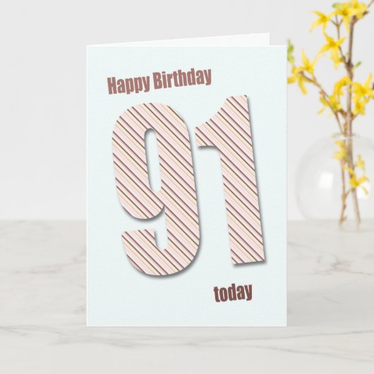 91歳の誕生日カード カード (黄色い花)