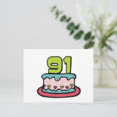 91歳の誕生日ケーキ ポストカード (スタンド正面)