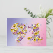 91歳の誕生日パーティー、花の文字 招待状 (スタンド正面)