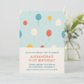 91歳の誕生日招待状バルーンモダン 招待状 (スタンド正面)