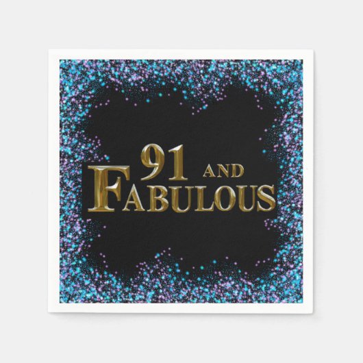 91歳の誕生日 スタンダードカクテルナプキン (正面)