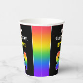 91番目の誕生日カラフル: Rainbow # 91,名前をカスタムする 紙コップ (右)