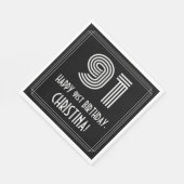 91番目の誕生日:インスパイアアールデコ検索"91" +名前 スタンダードランチョンナプキン (角)