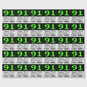 91番目の誕生日- Nerdy/オタク系のスタイル「91」と名前 ラッピングペーパー