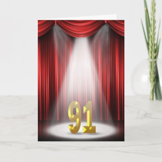 91誕生日のスポットライト カード (正面)