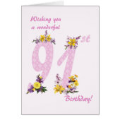 91誕生日の花飾数 (正面)