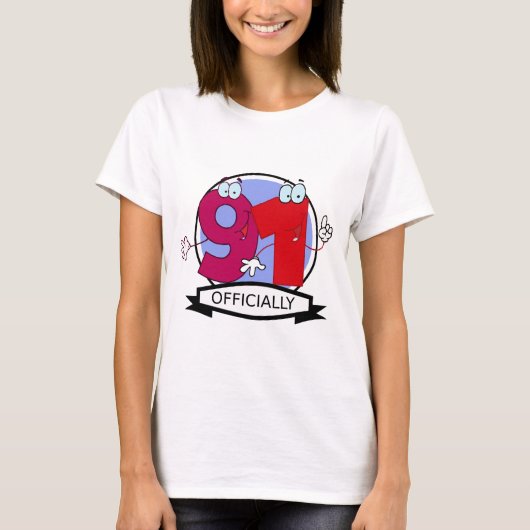 91誕生日バナー Tシャツ (正面)