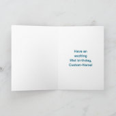 91誕生日:おもしろいレインボー#,名前をカスタムする&写真 カード (内部)