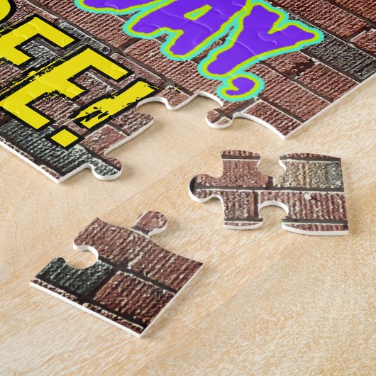 91誕生日～おもしろい、アーバングラフィティインスパイアルック ジグソーパズル (側面)