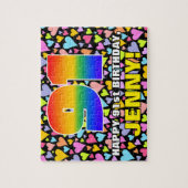 91誕生日—おもしろい、愛するハートシェイプ+「91」 ジグソーパズル (縦)