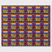 91誕生日：愛するハートパターン、虹# 91 ラッピングペーパー (フラット)