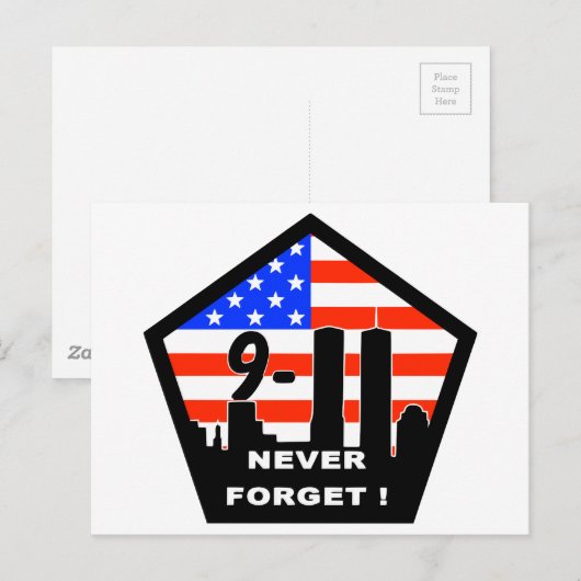 911なし忘れ ポストカード (正面/裏面)