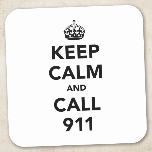 911に電話して落ち着いて スクエアシール