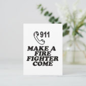 911に電話する 火事 ポストカード (スタンド正面)