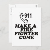911に電話する 火事 ポストカード (正面/裏面)