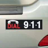 911に電話をかけて下さい バンパーステッカー (車上)