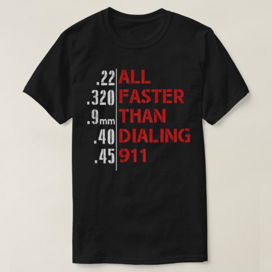 911のダイヤルより高速(背面) Tシャツ (デザイン正面)