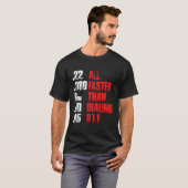911の銃警官を呼ぶよりも速く Tシャツ (正面フル)