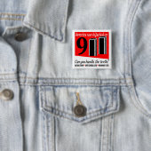 911の陰謀ボタン 缶バッジ (インサイチュ)