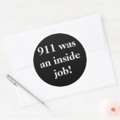 911は内職だった！ステッカー ラウンドシール (封筒)